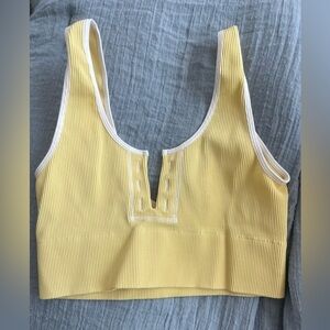 Urban Outfitter Out from Under Yellow Cropped Tank Top